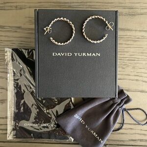 DAVID YURMAN *(NWB)* Belmont Curb Link Hoop Earrings in Sterling Silver